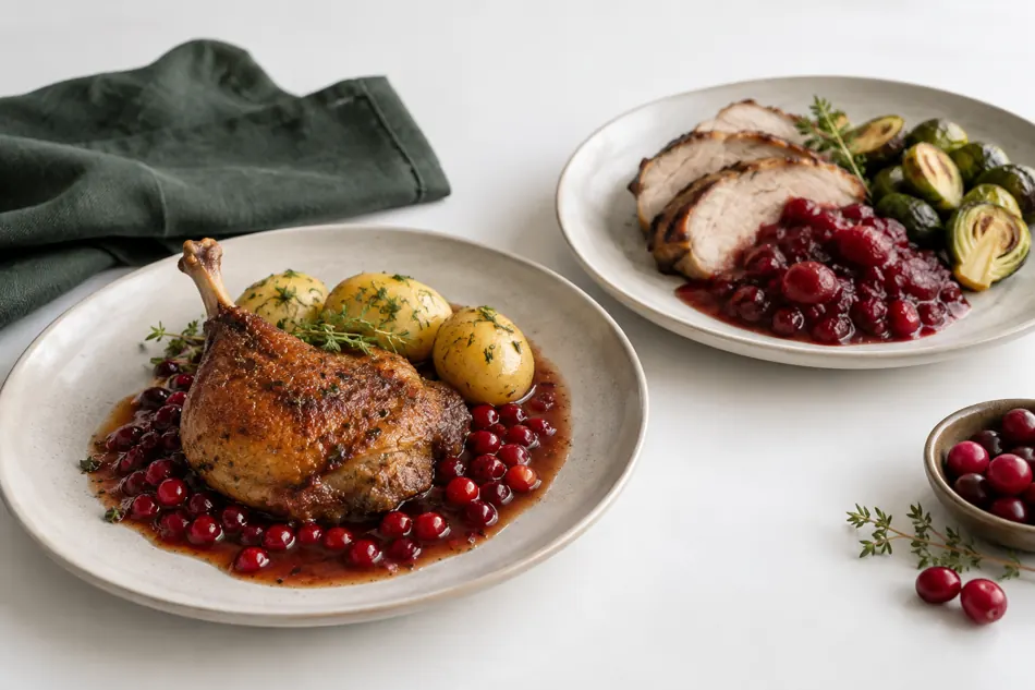 Lingonberry cranberry sauce