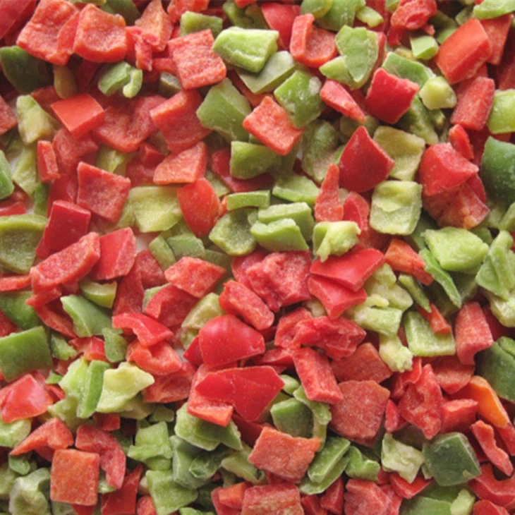 Frosin rauð og græn paprika